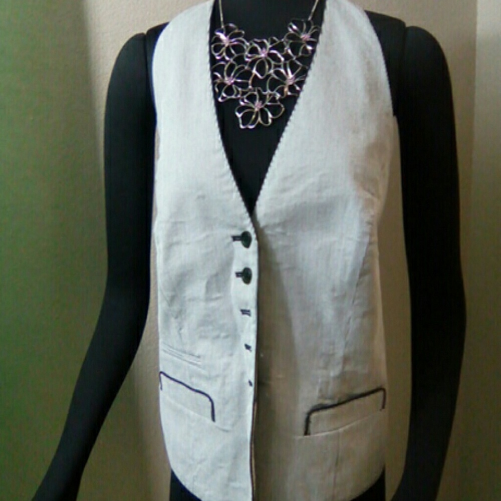 NEVER WORN | PINSTRIPE VEST